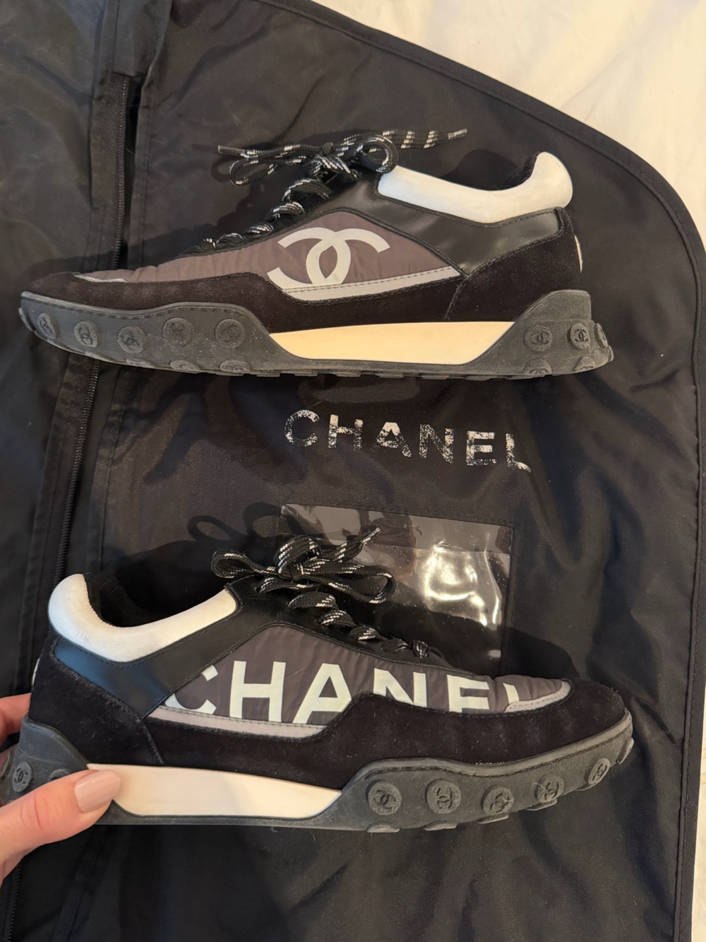 CHANEL Logo Sneakers
